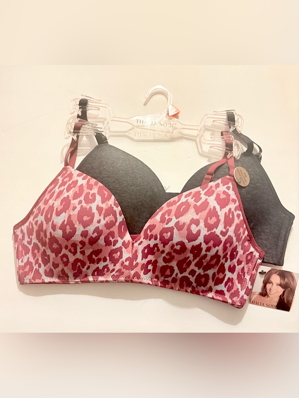 Thalia Sodi Rose Animal Print Wireless Mega Push Bra